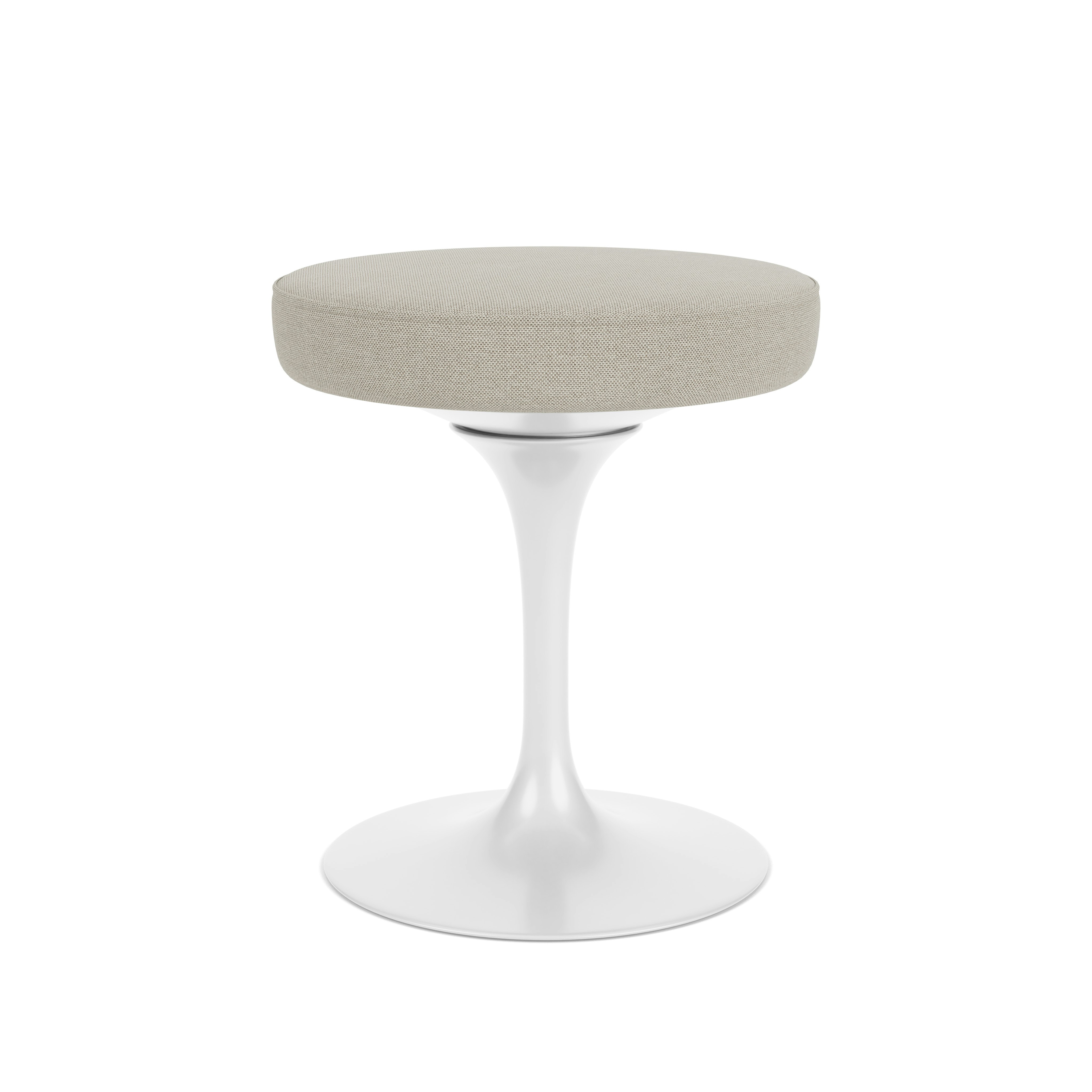 Saarinen Tulip Stool - Crossroad, Almond, White Base