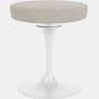 Saarinen Tulip Stool - Crossroad, Almond, White Base
