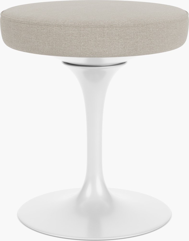 Saarinen Tulip Stool - Crossroad, Almond, White Base