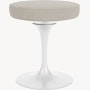 Saarinen Tulip Stool - Crossroad, Almond, White Base
