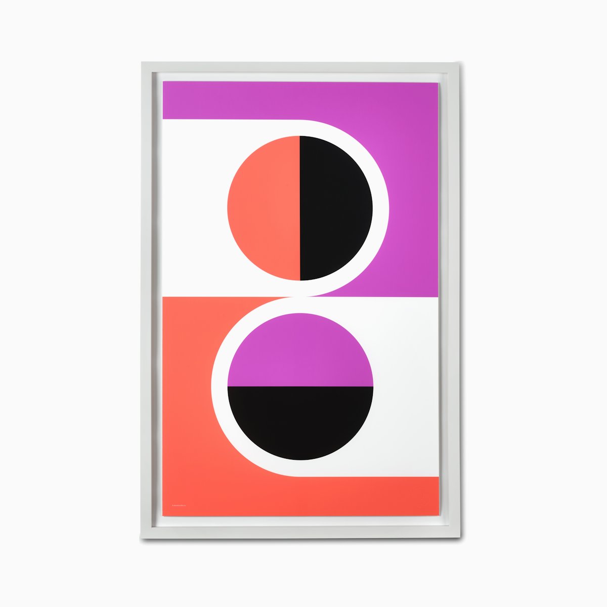 Nelson Pop Art Two Split Circles Framed Poster