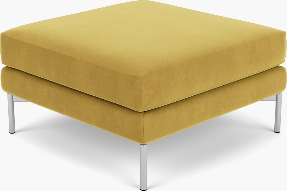 Divina Ottoman -  Knoll Velvet, Amarillo
