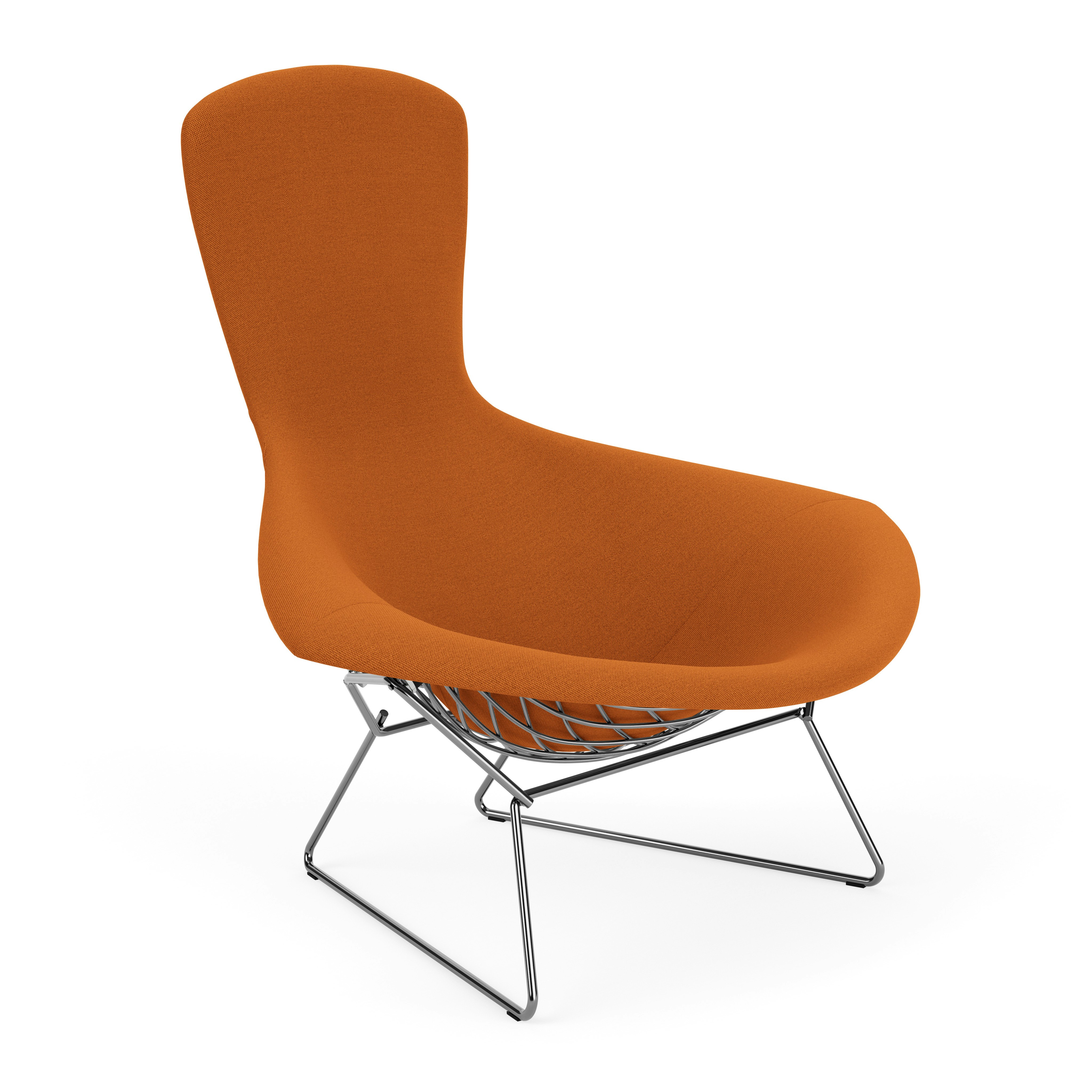 Bertoia Bird Lounge Chair, Polished Chrome, Full Cover, Hourglass, Sunshine