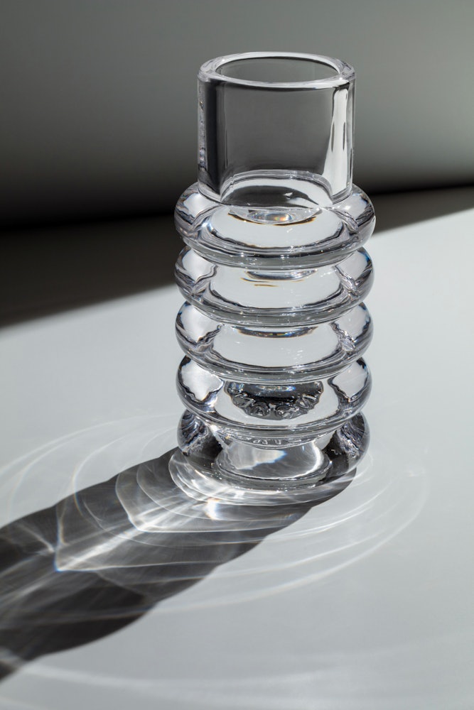Press Stem Vase - Glass