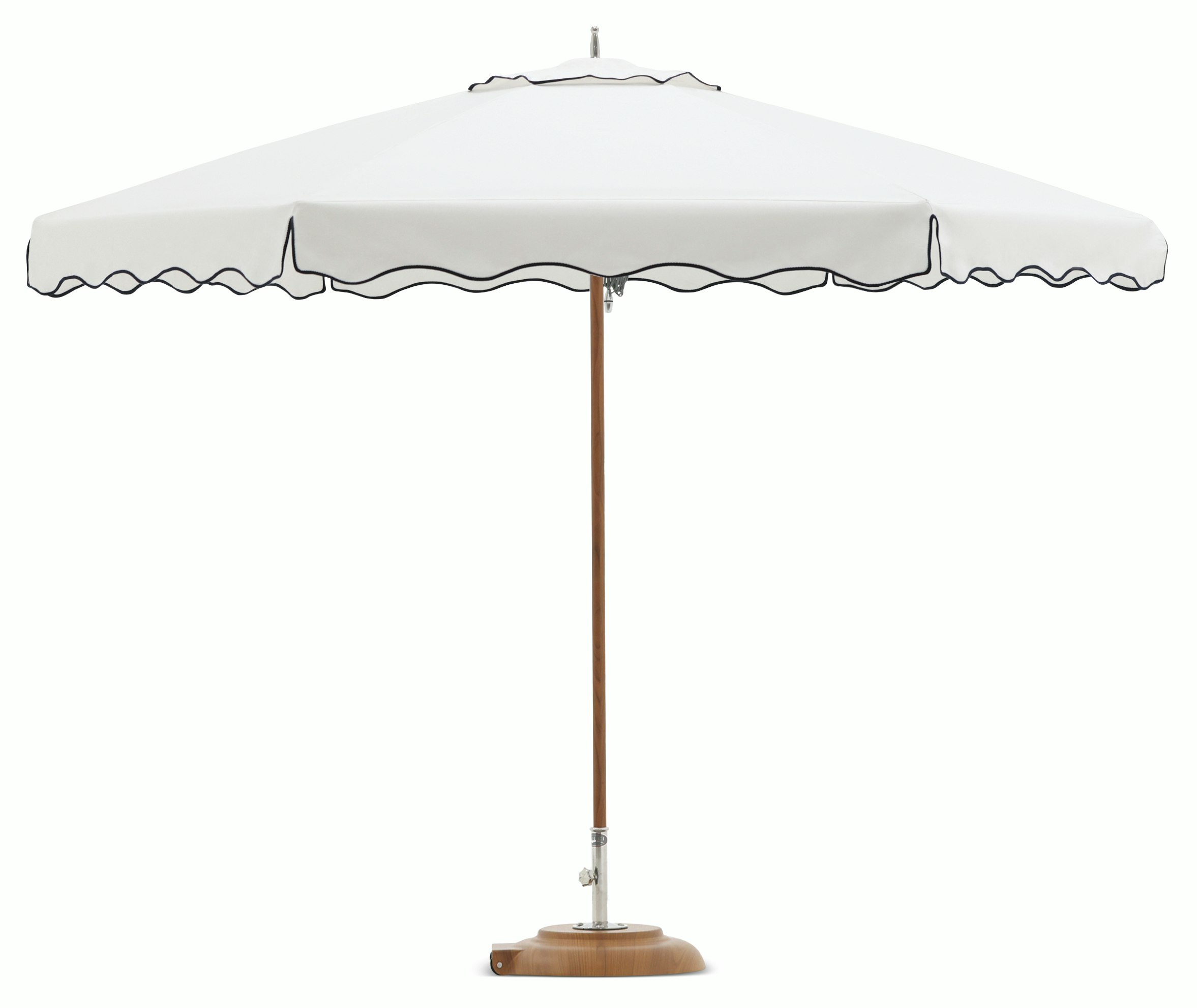 Tuuci Ocean Master Hexagon Scalloped Umbrella,  Contrast Trim