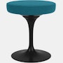 Saarinen Tulip Stool - Classic Boucle, Aegean, Black