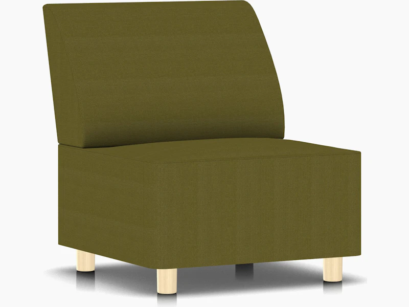 Front angled view of Plex Chair - Armless