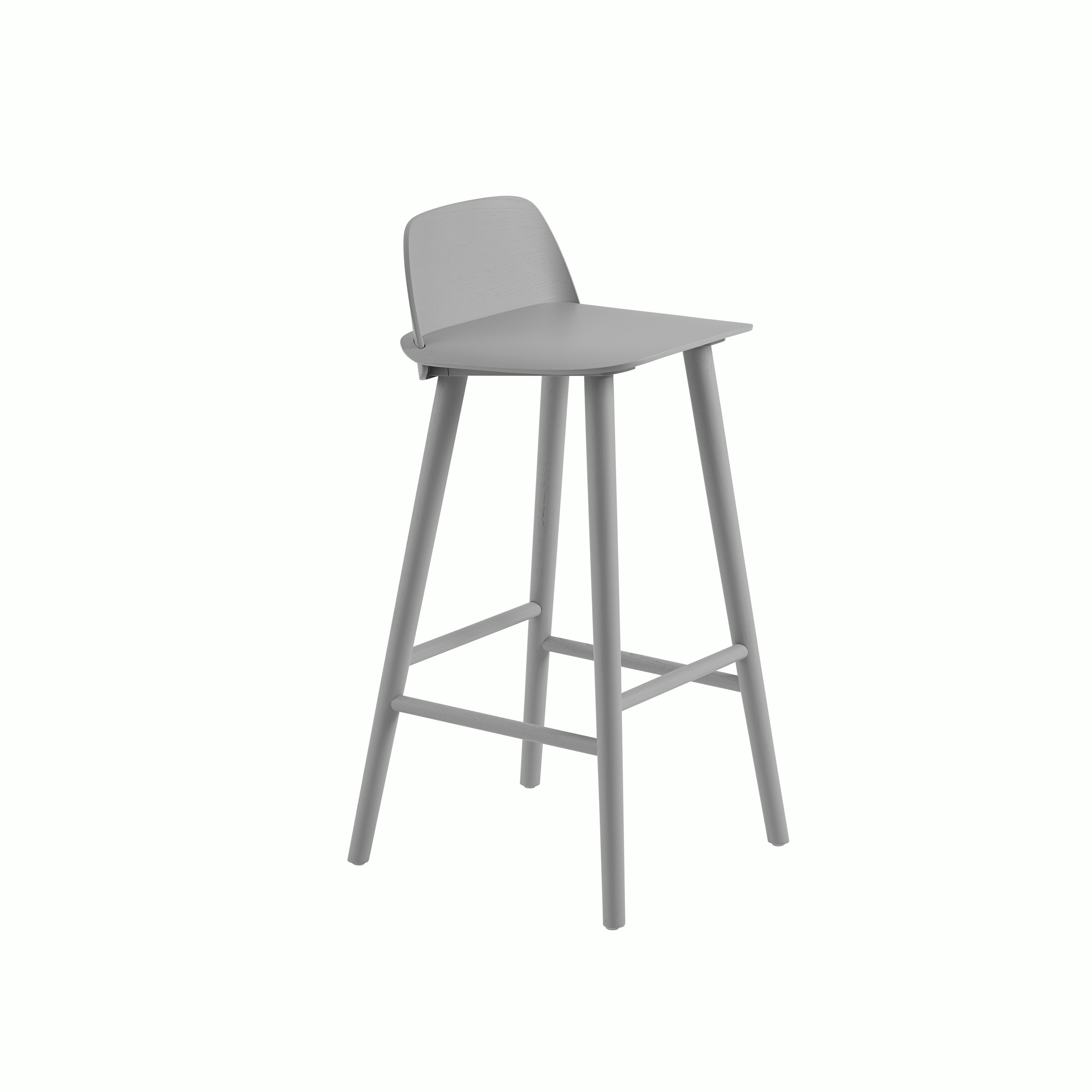 Nerd bar stool h75cm grey Muuto 5000x5000 hi res