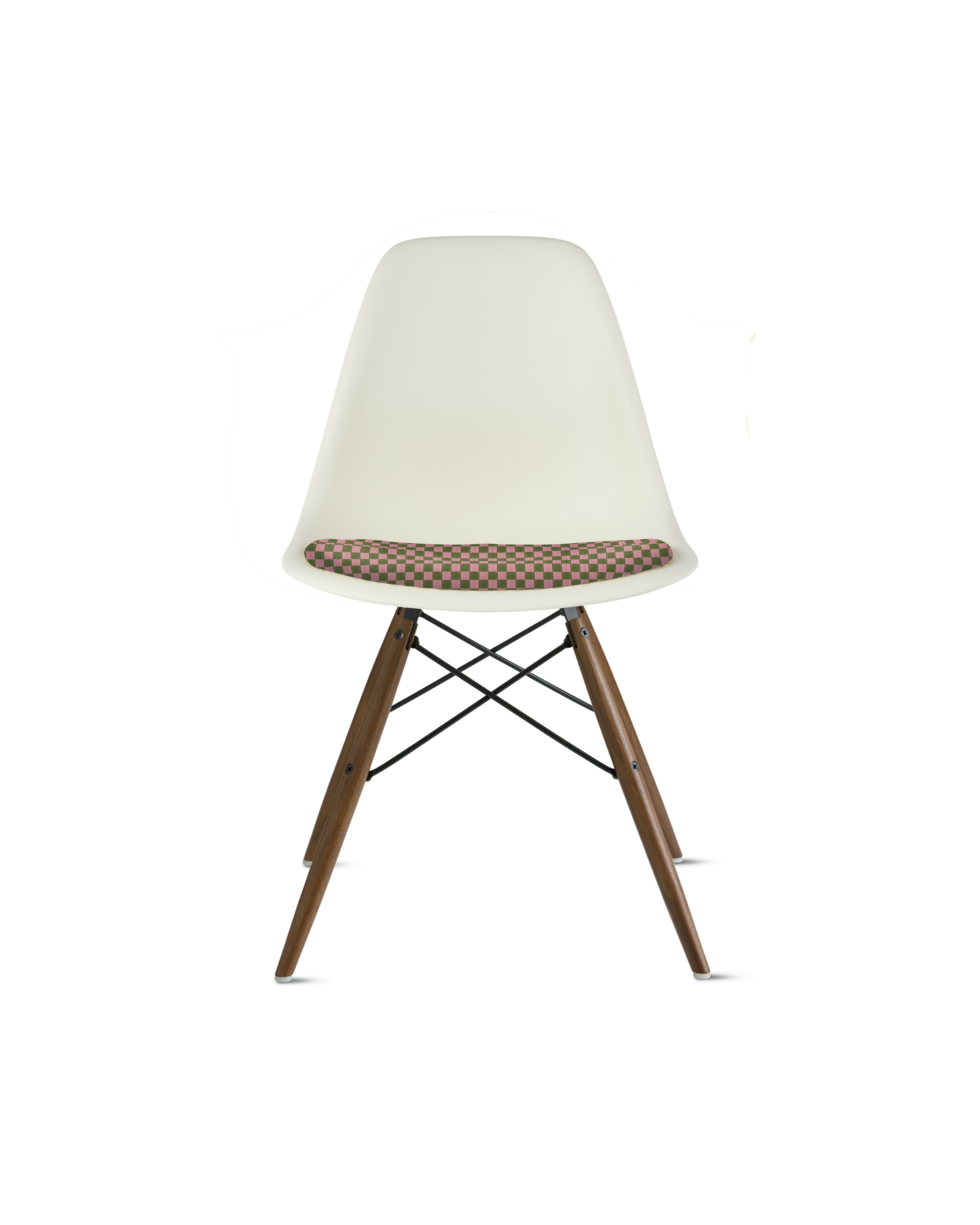 Eames Molded Plastic Side Chair with Seat Pad