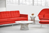 Florence Knoll Sofa and Saarinen Womb Chair with Platner Side Tables