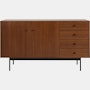 Loop Credenza - Walnut,  Black