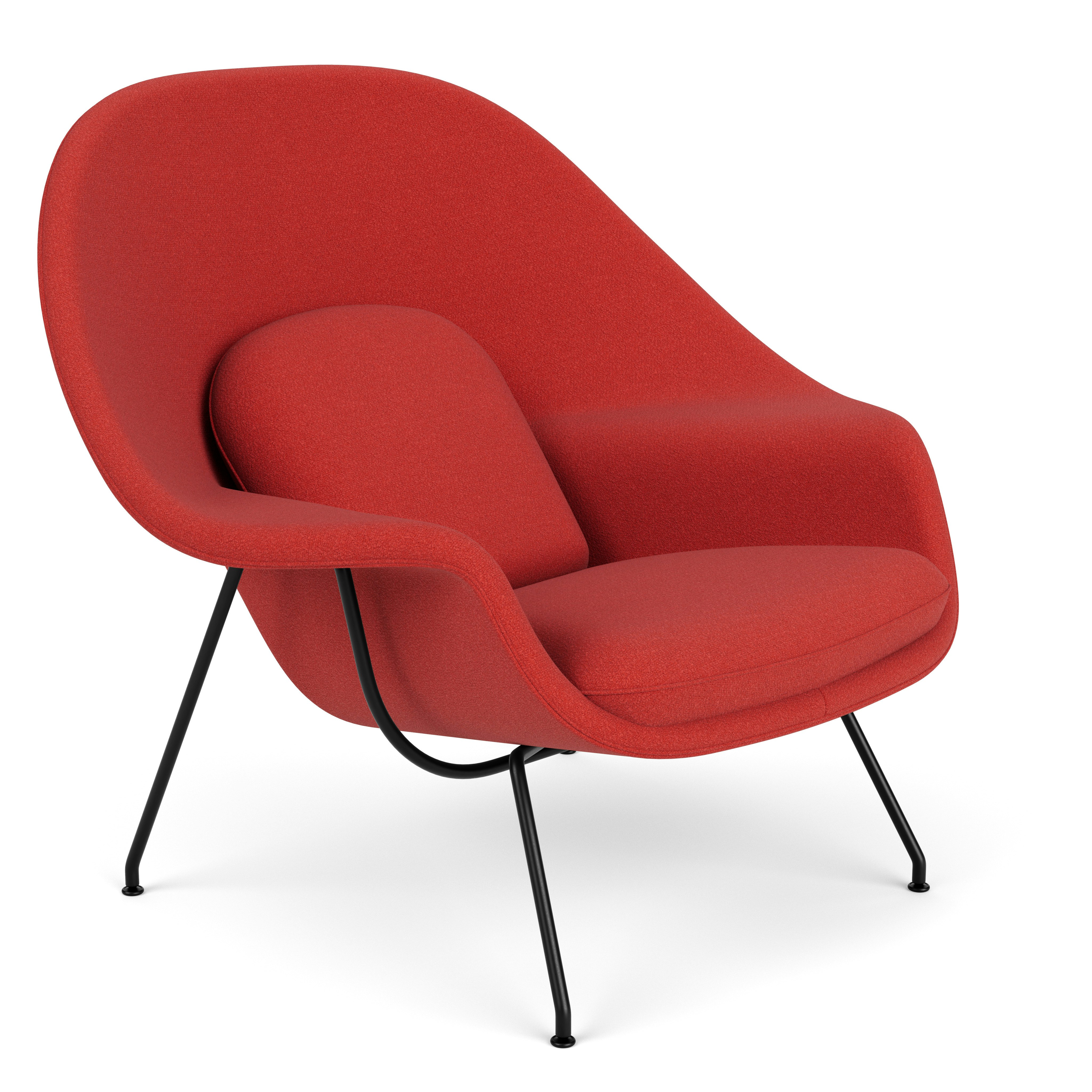 Womb Chair - Medium,  Classic Boucle,  Fiery,  Black
