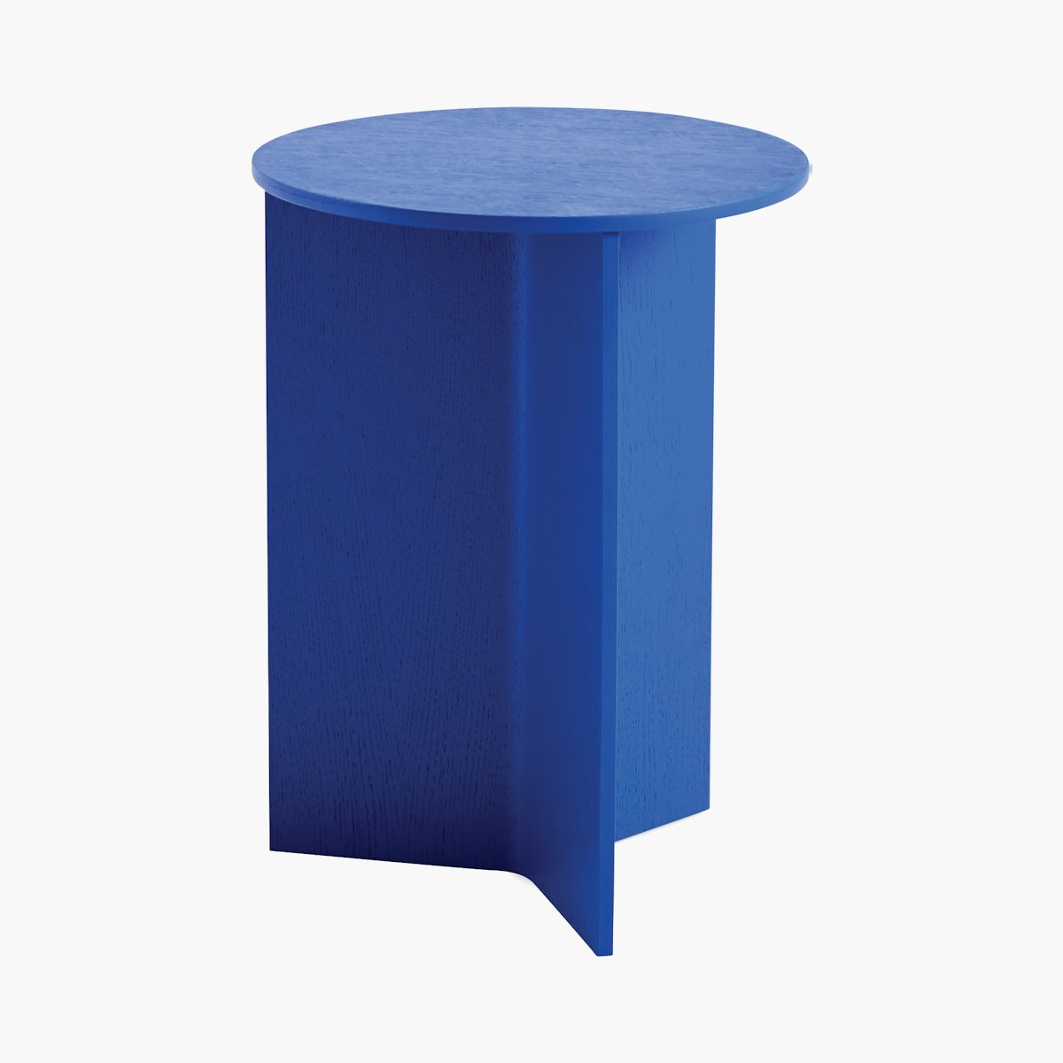 Wood Slit Side Table, Blue