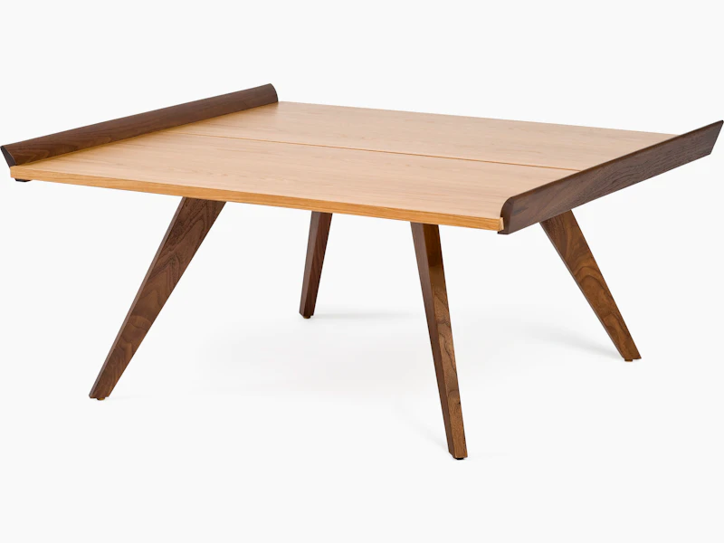 Nakashima Splay Leg Table with Hickory top and American Walnut legs
