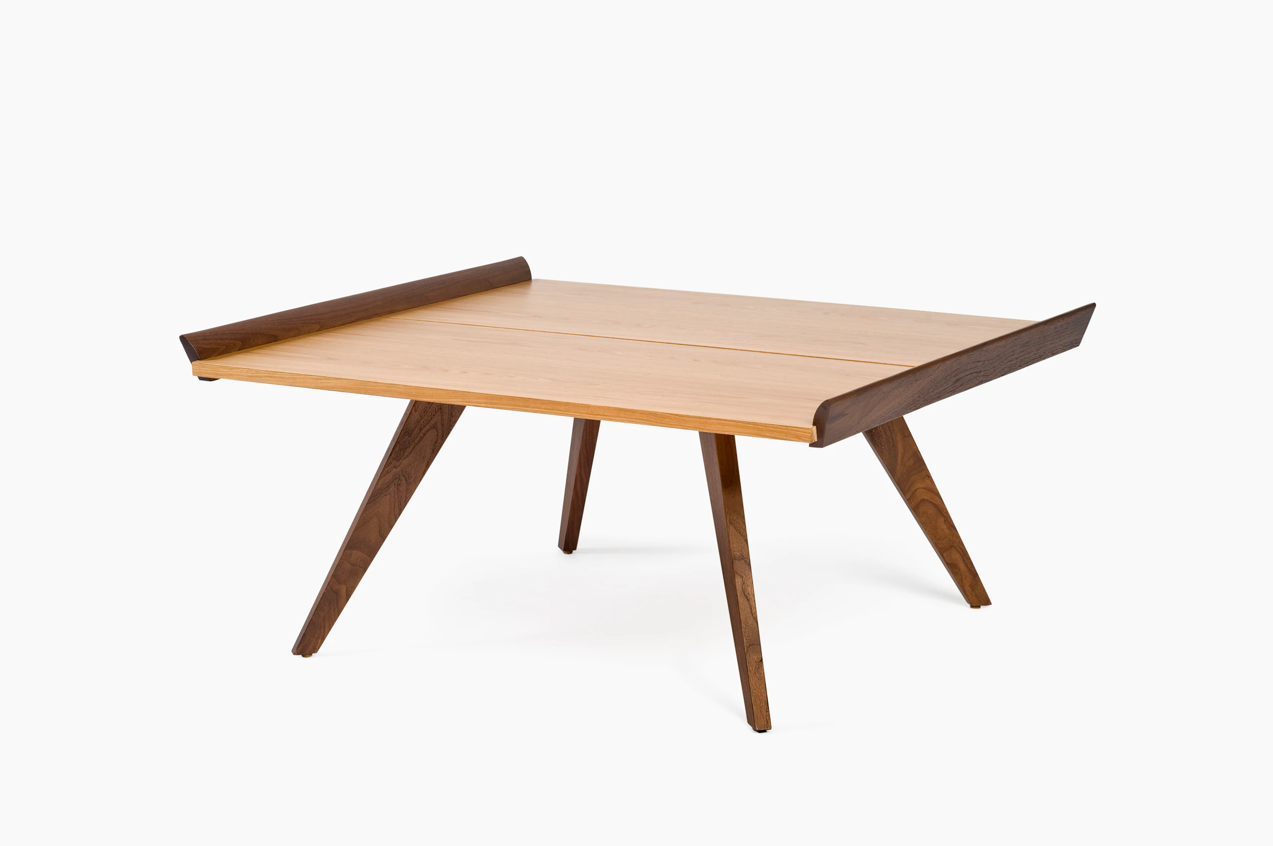 Nakashima Splay Leg Table with Hickory top and American Walnut legs