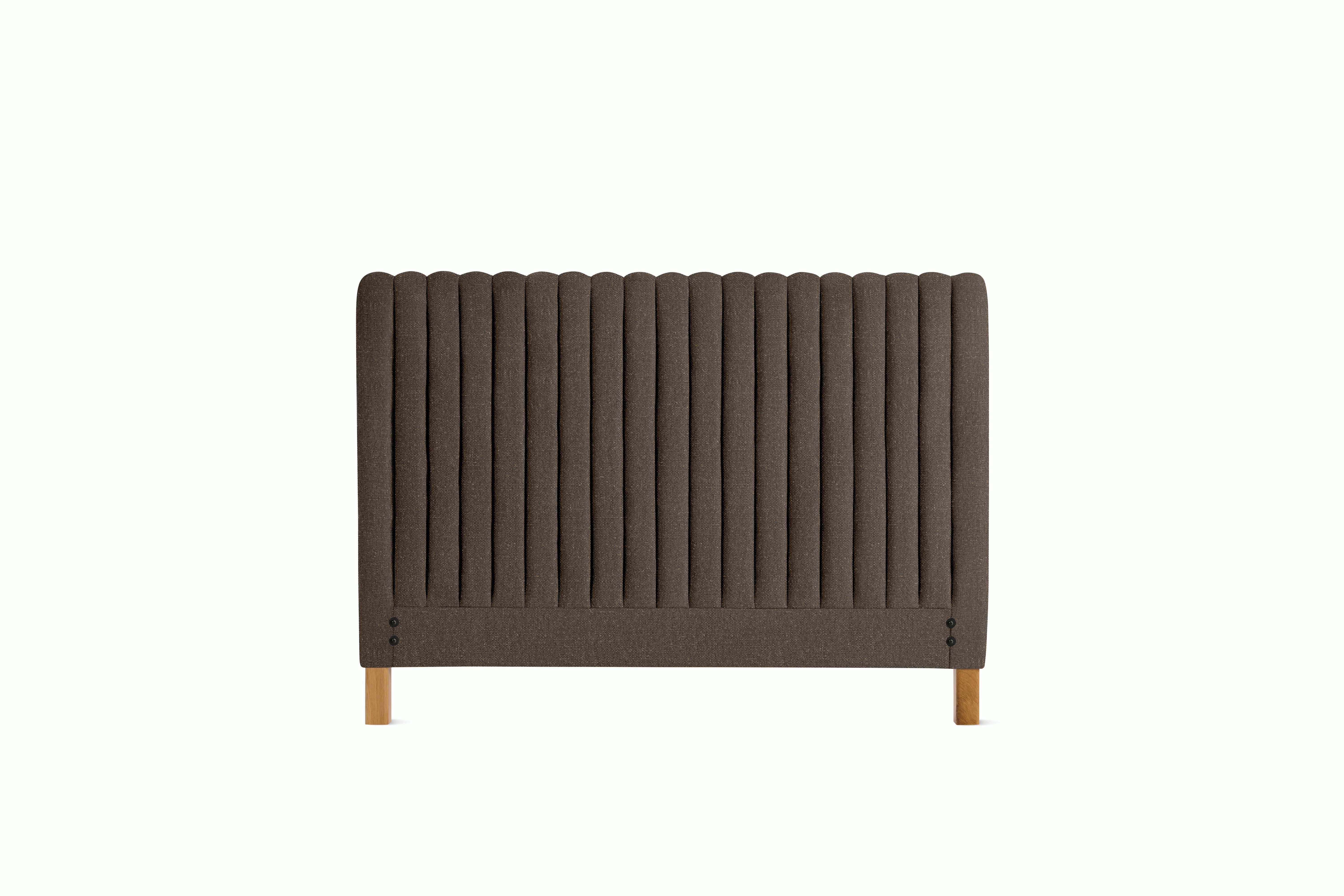 Charlotte Headboard - Tall in Oak and Album Linen Espresso