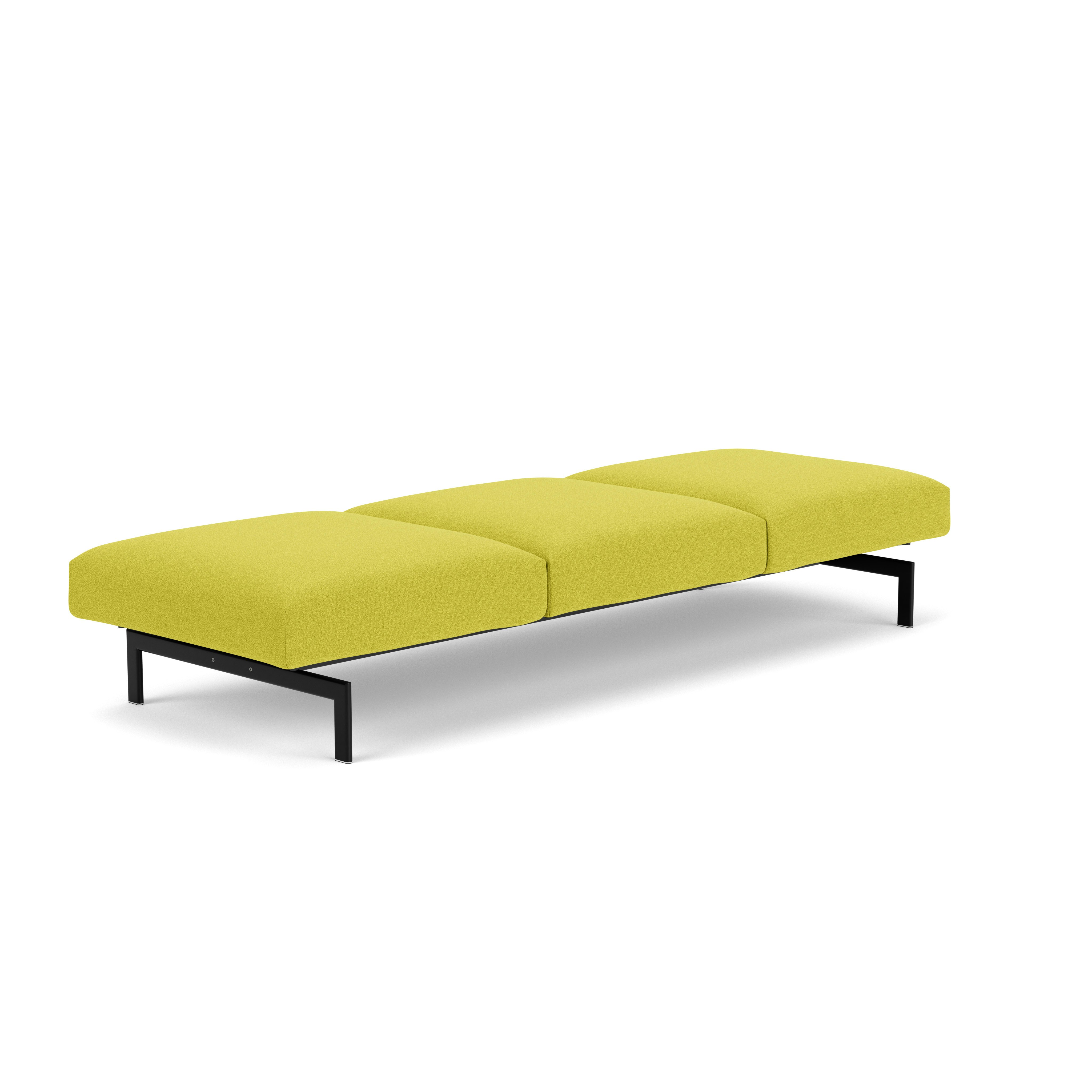 Avio Bench - Three Seater, Classic Boucle, Chartreuse, Black