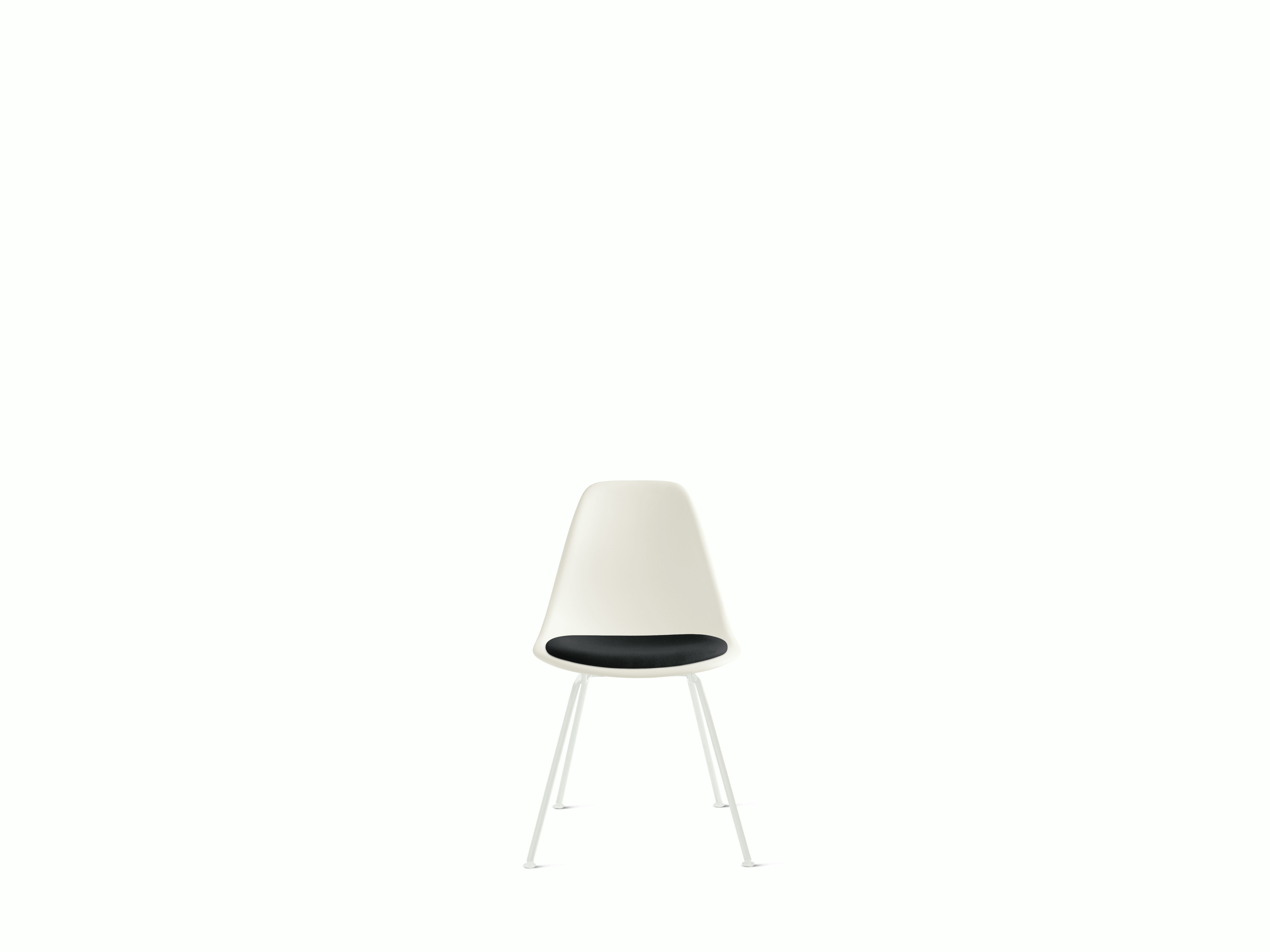 Eames Molded Plastic Side Chair with Seat Pad (DWR)