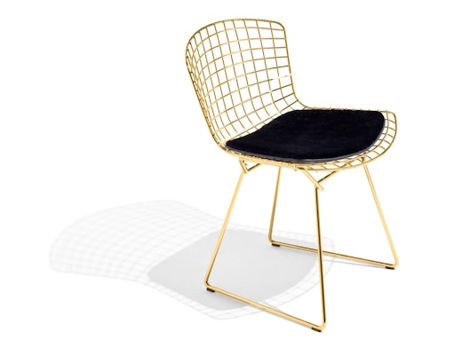 Bertoia Side Chair bertoia side chair with seat pad gold finish