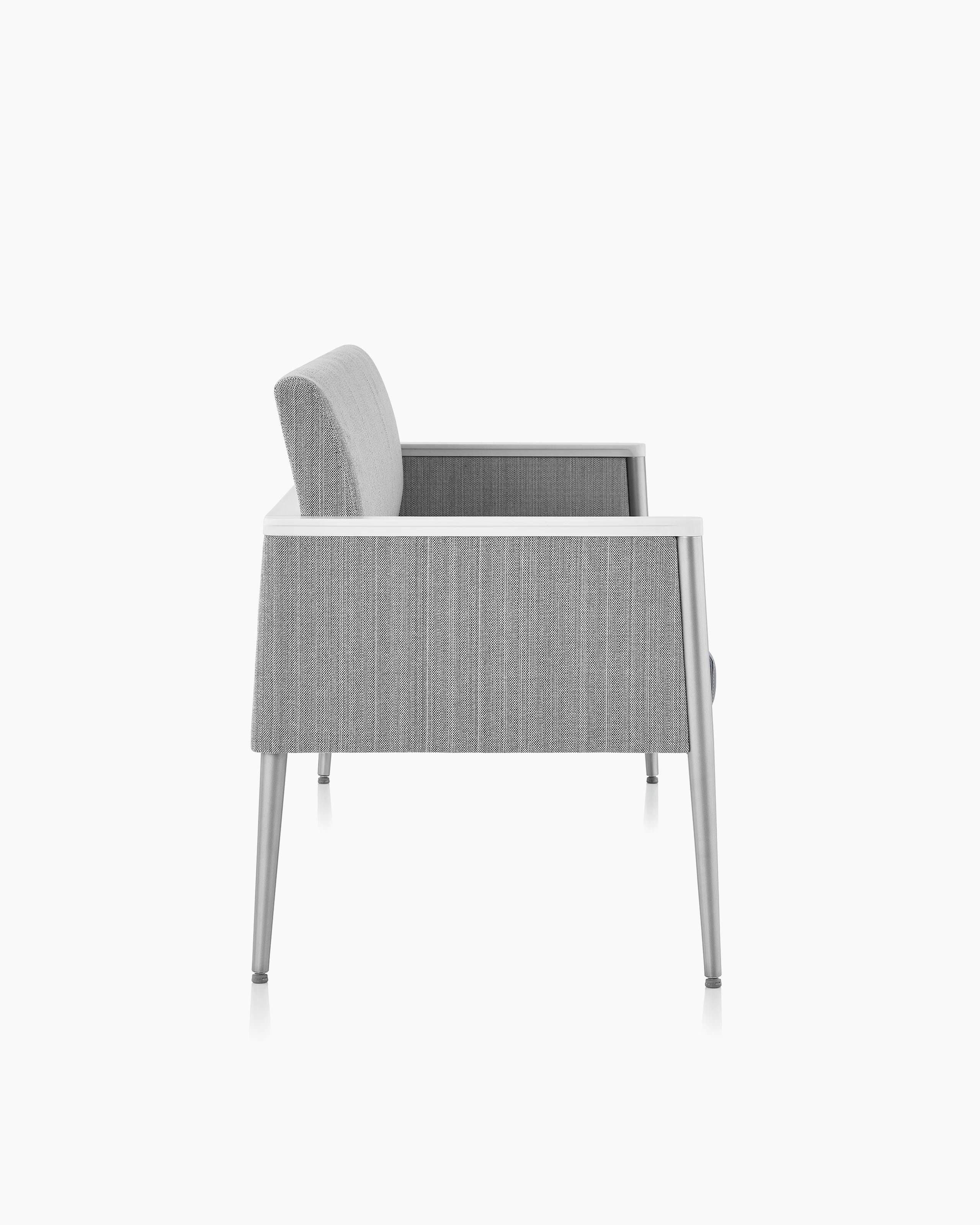 Side view of Palisade Multiple seating on white sweep.