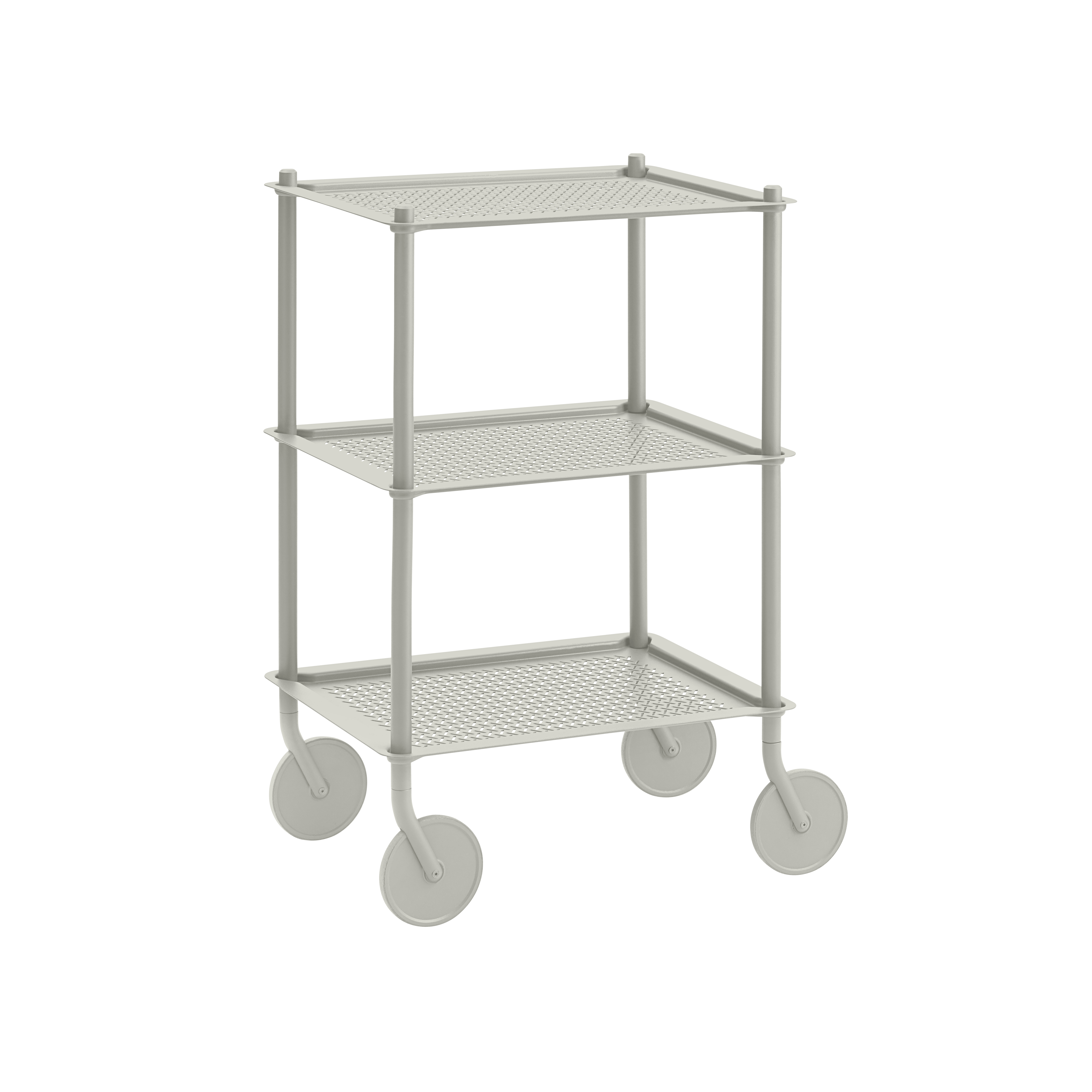 Flow Trolley - Three Shelves, Grey