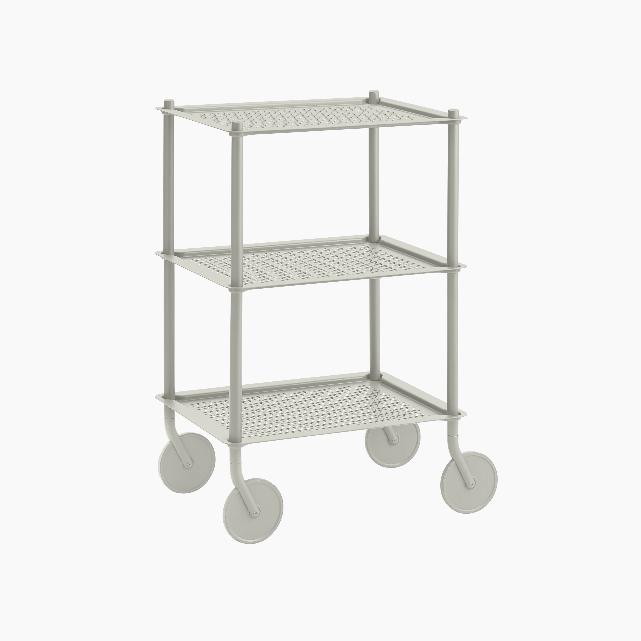 Flow Trolley - Three Shelves, Grey