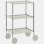 Flow Trolley - Three Shelves, Grey