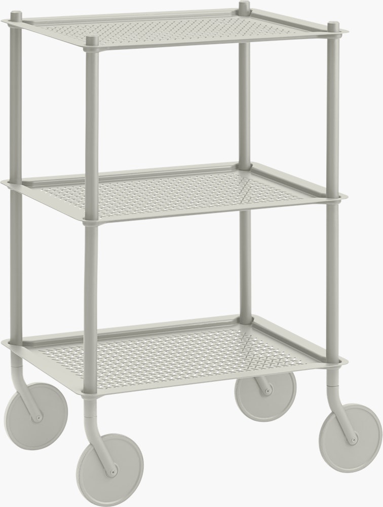 Flow Trolley - Three Shelves, Grey