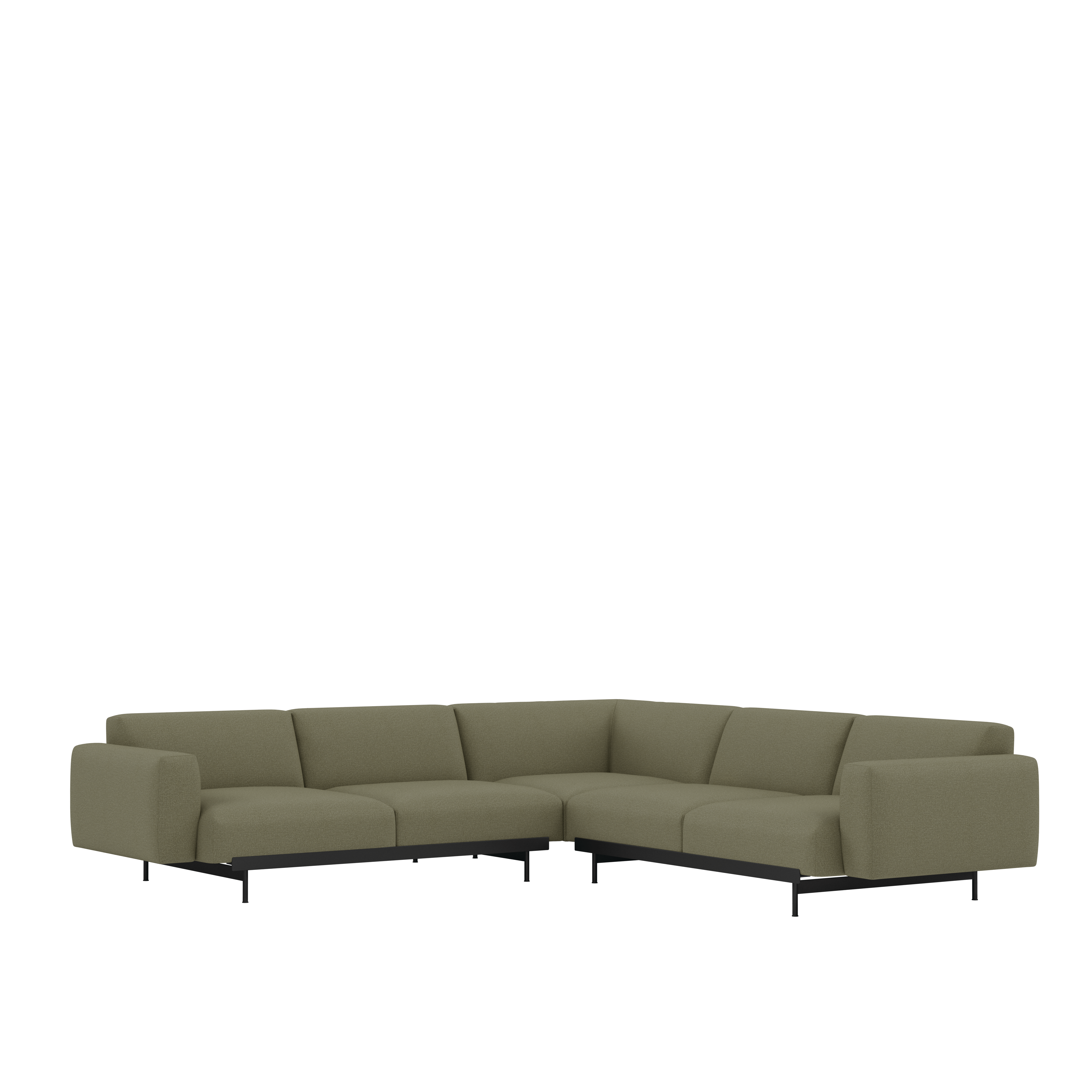 In Situ Corner Sectional, Clay, 17-Jupiter, Black