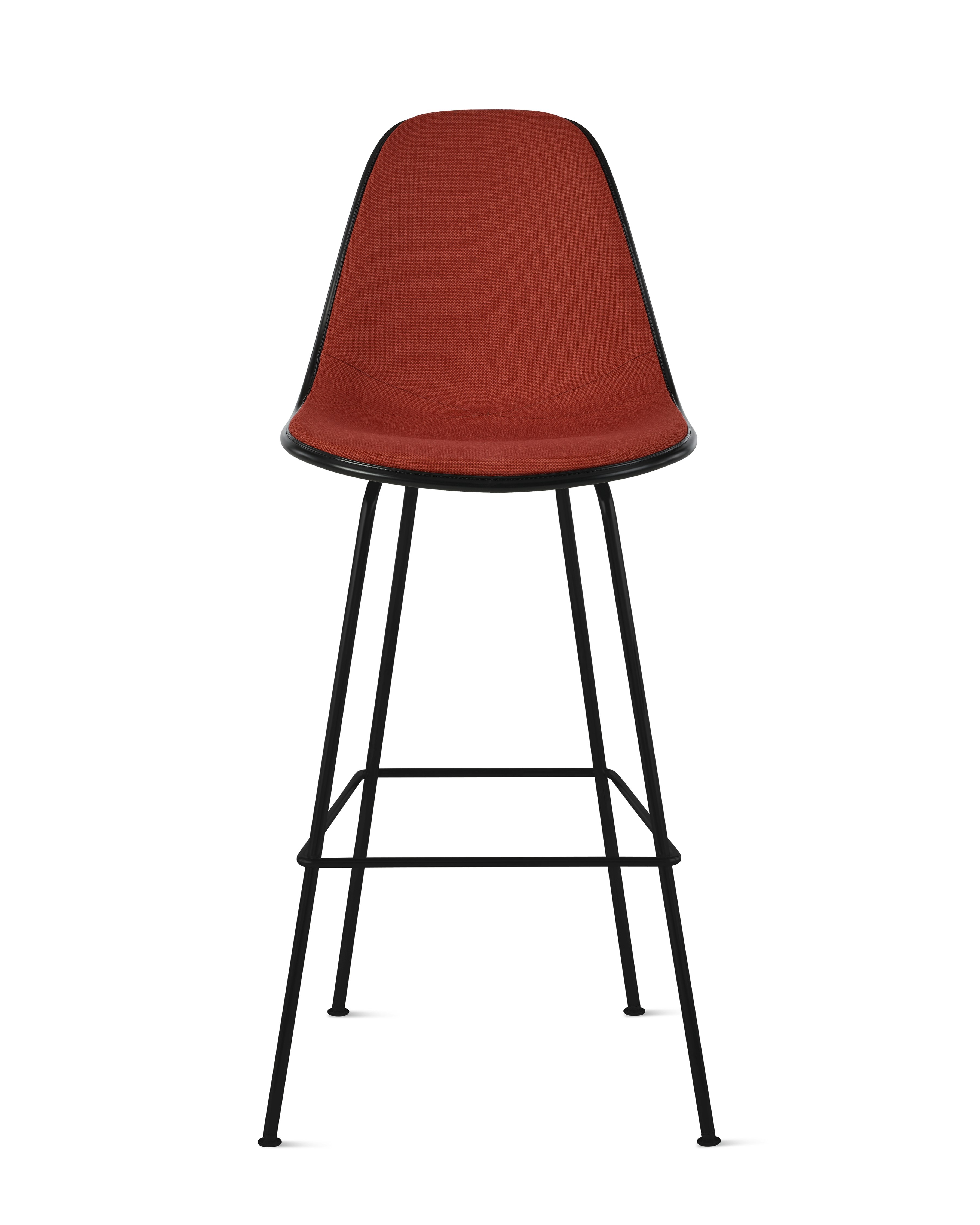 Eames Upholstered Molded Plastic Stool