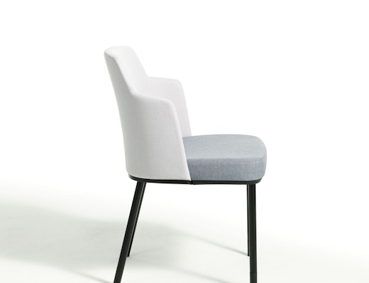 Remix Side Chair casters side seating mobile upholstered 4-leg 4 leg