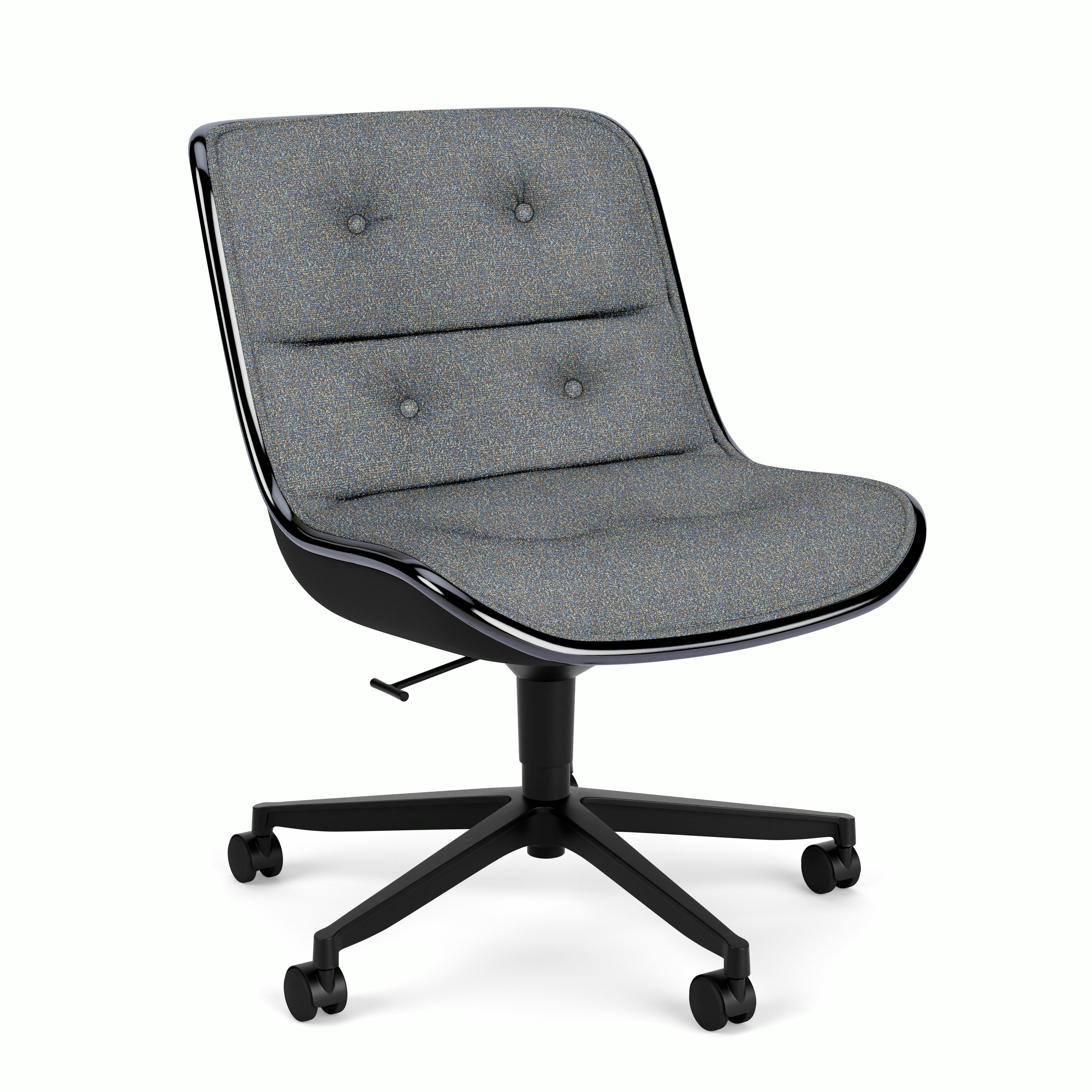 Pollock Executive Side Chair - 5 Star,  Black,  Tempest,  Aurora