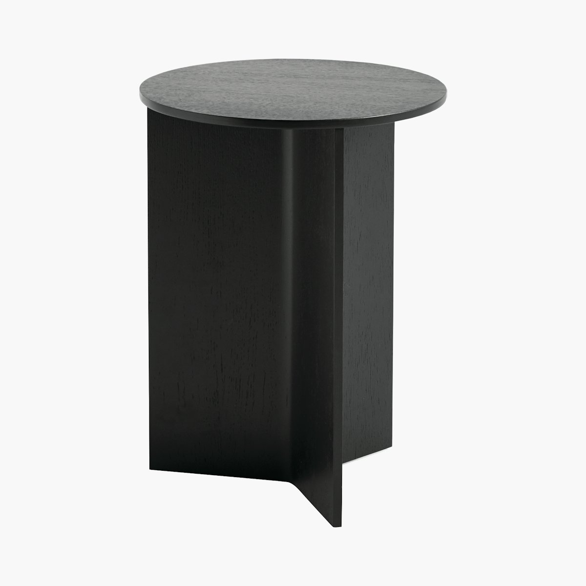 Wood Slit Side Table, Black