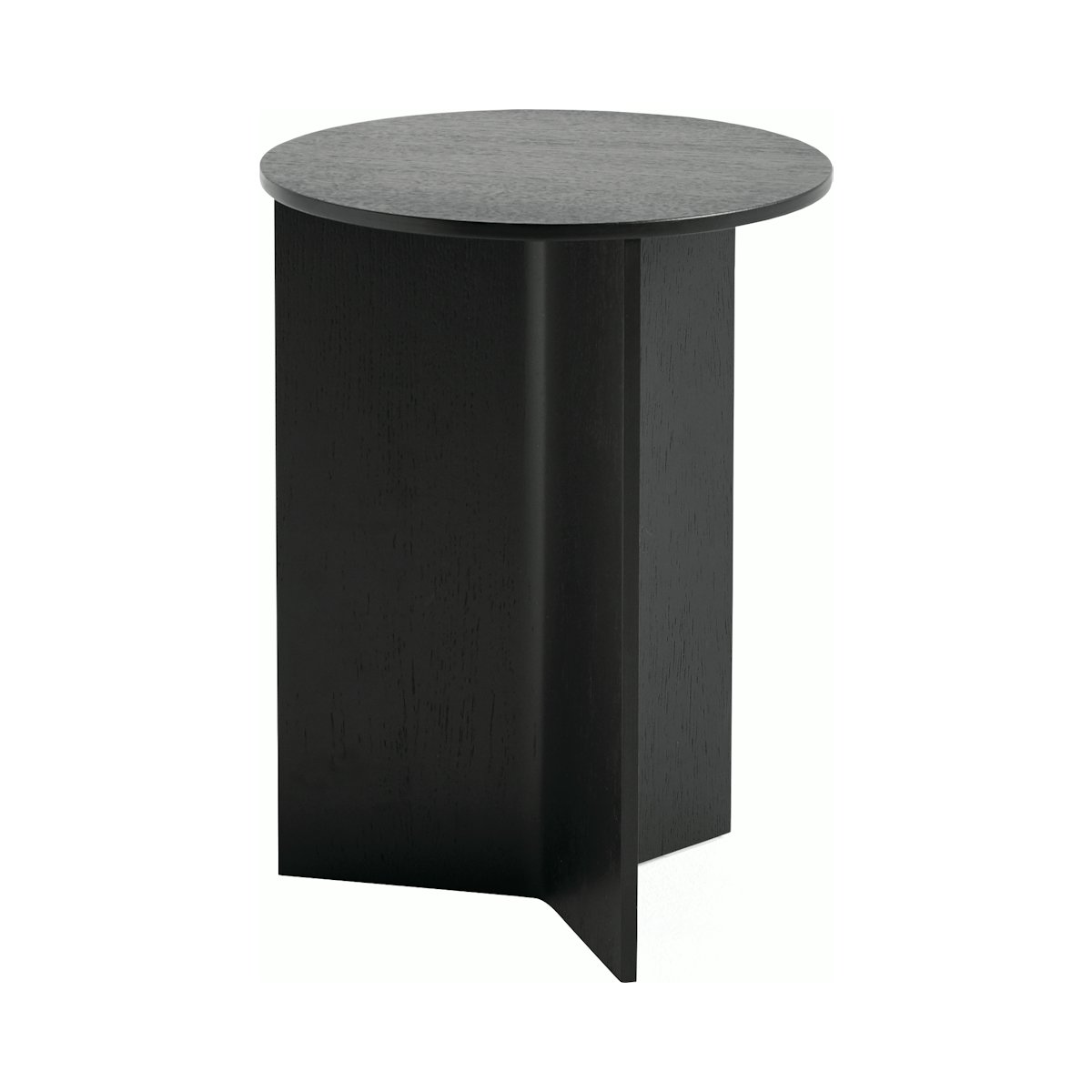 Wood Slit Side Table, High Round