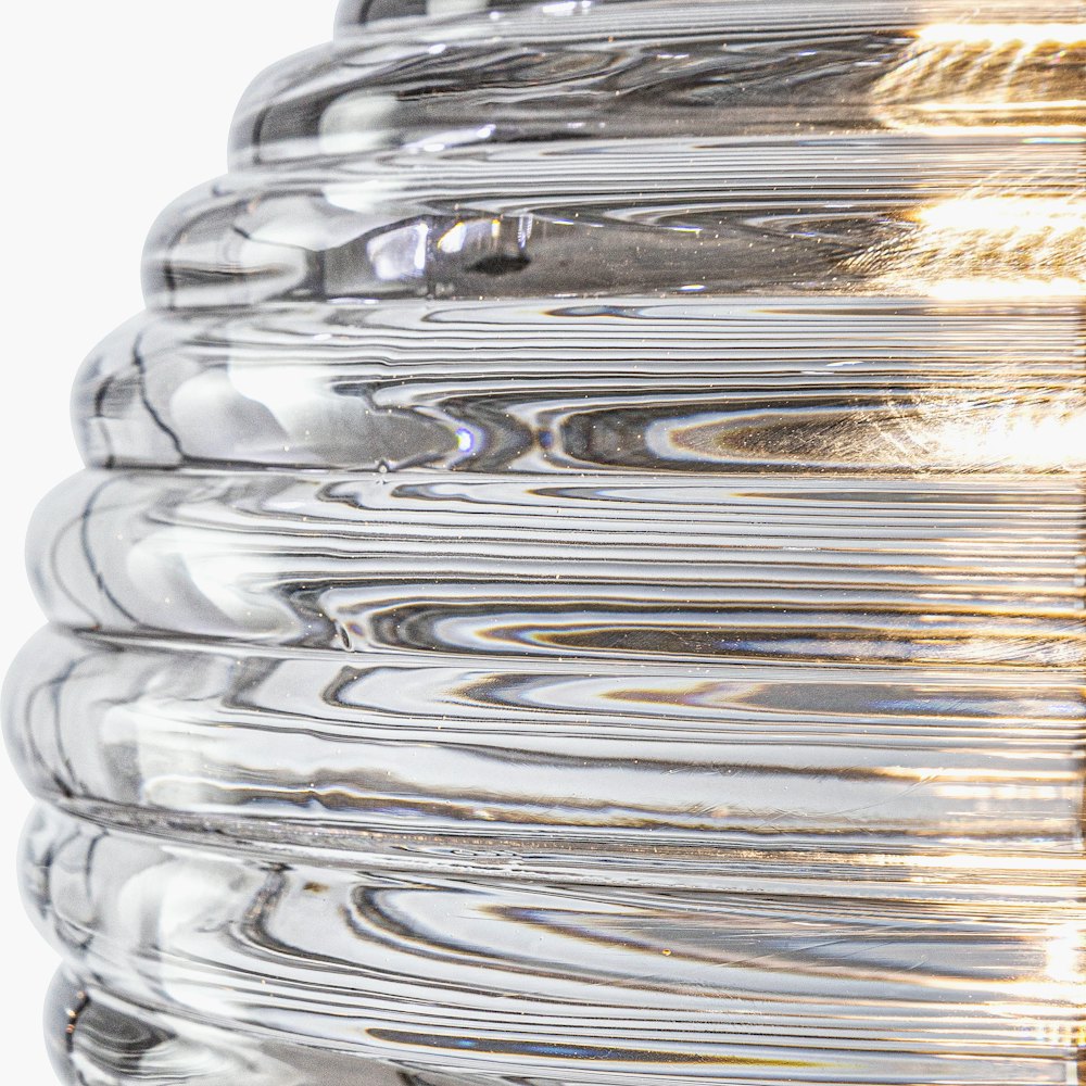 Press Pendant Sphere Clear LED - Glass