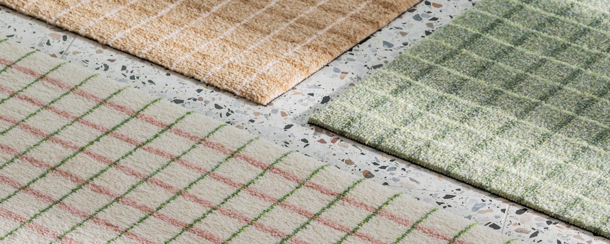 Closeup of three Heymat Grid Mats
