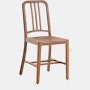 Navy Wood Chair - White Oak