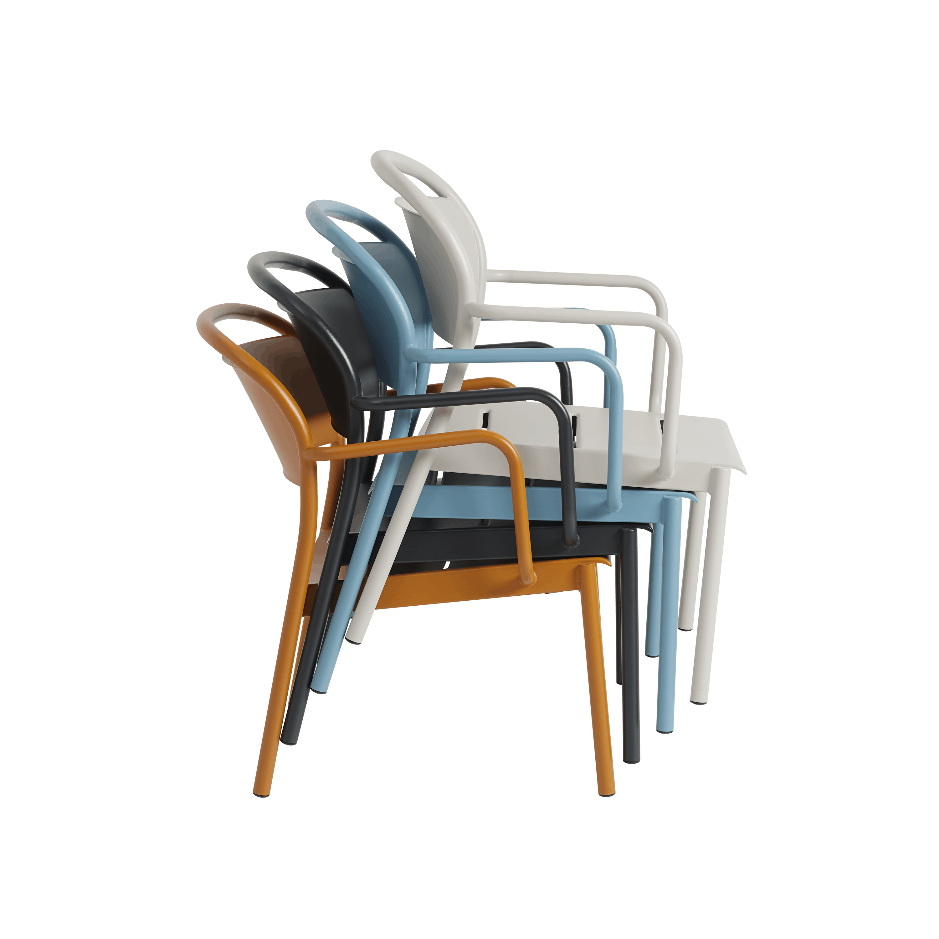 Linear Steel Lounge Armchair