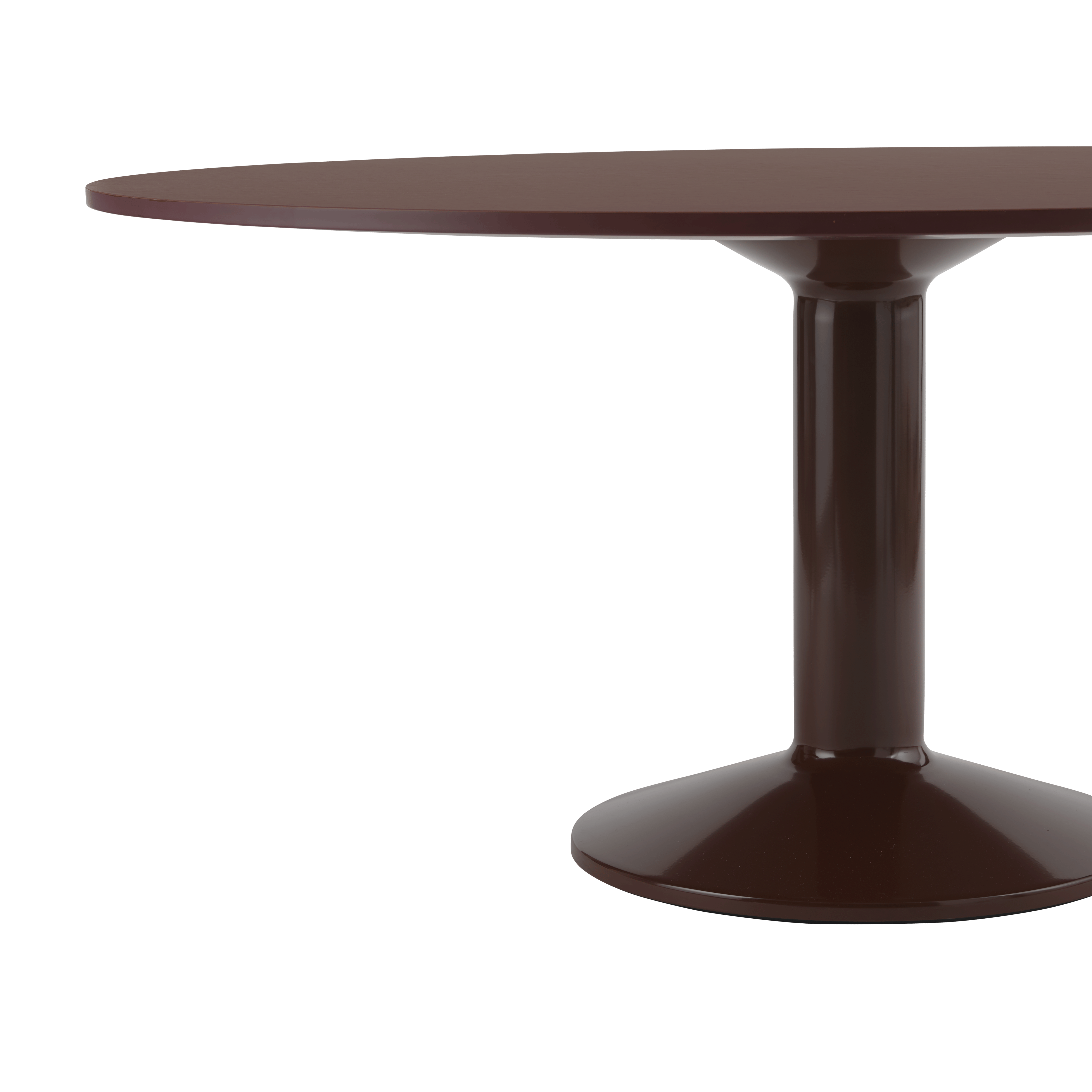 Midst Table - 63", Dark Red Linoleum / Dark Red"