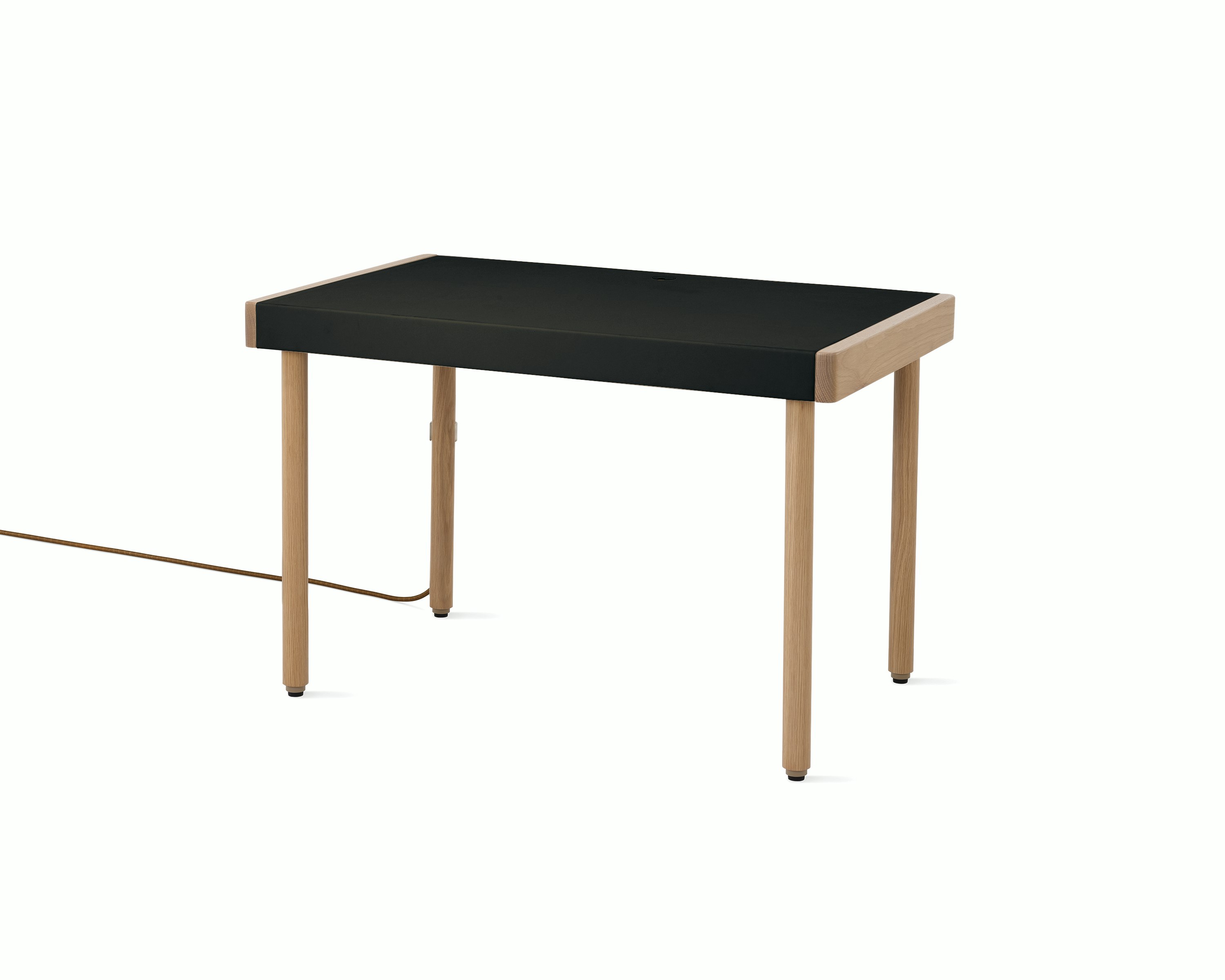 Leatherwrap Sit-to-Stand Desk, No Storage
