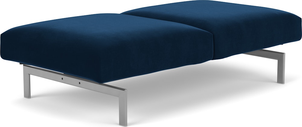 Avio Bench - Two Seater, Knoll Velvet, Aviator, Silver