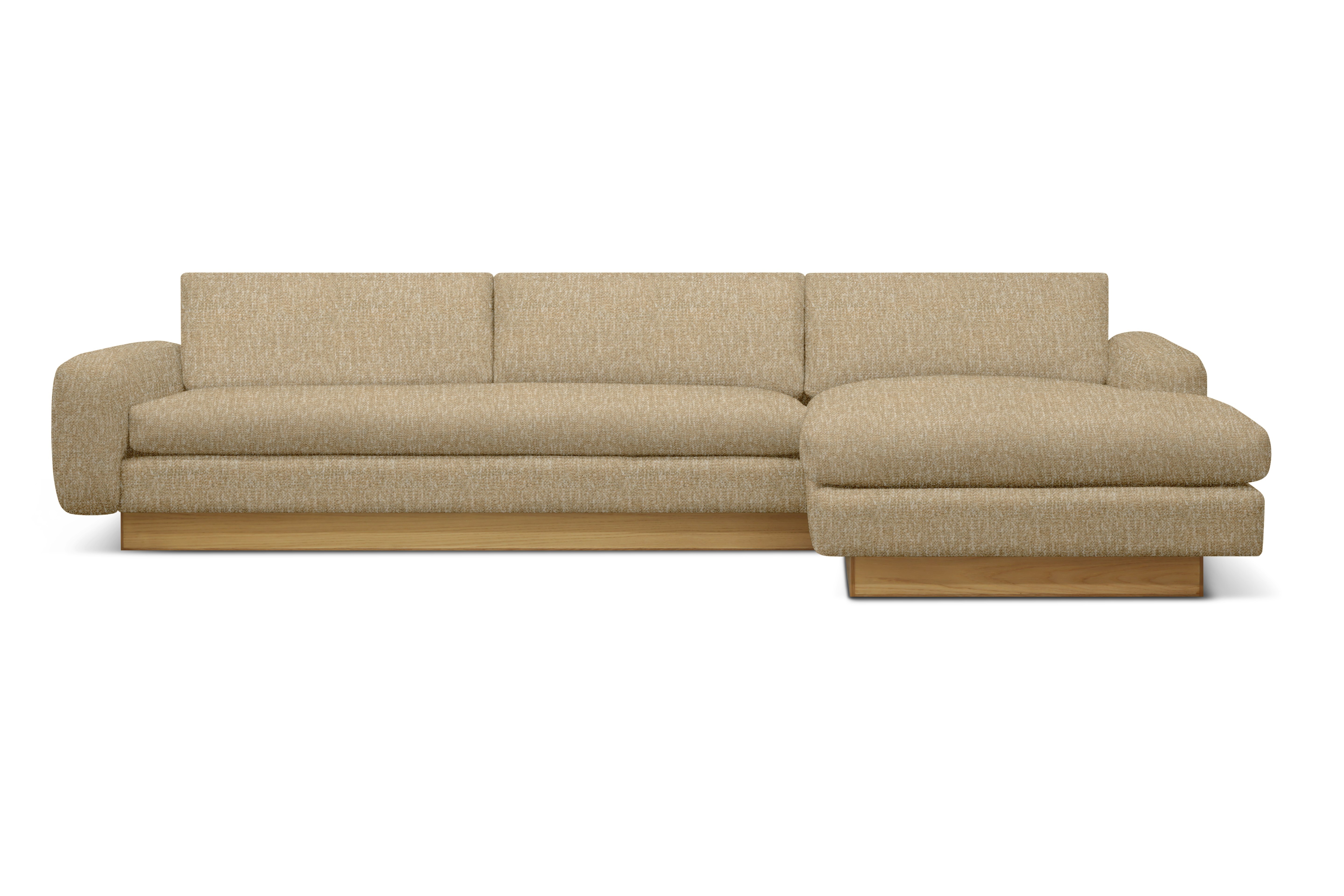 Mesa Sectional with Chaise - Right,  Novato,  Honey,  Oak