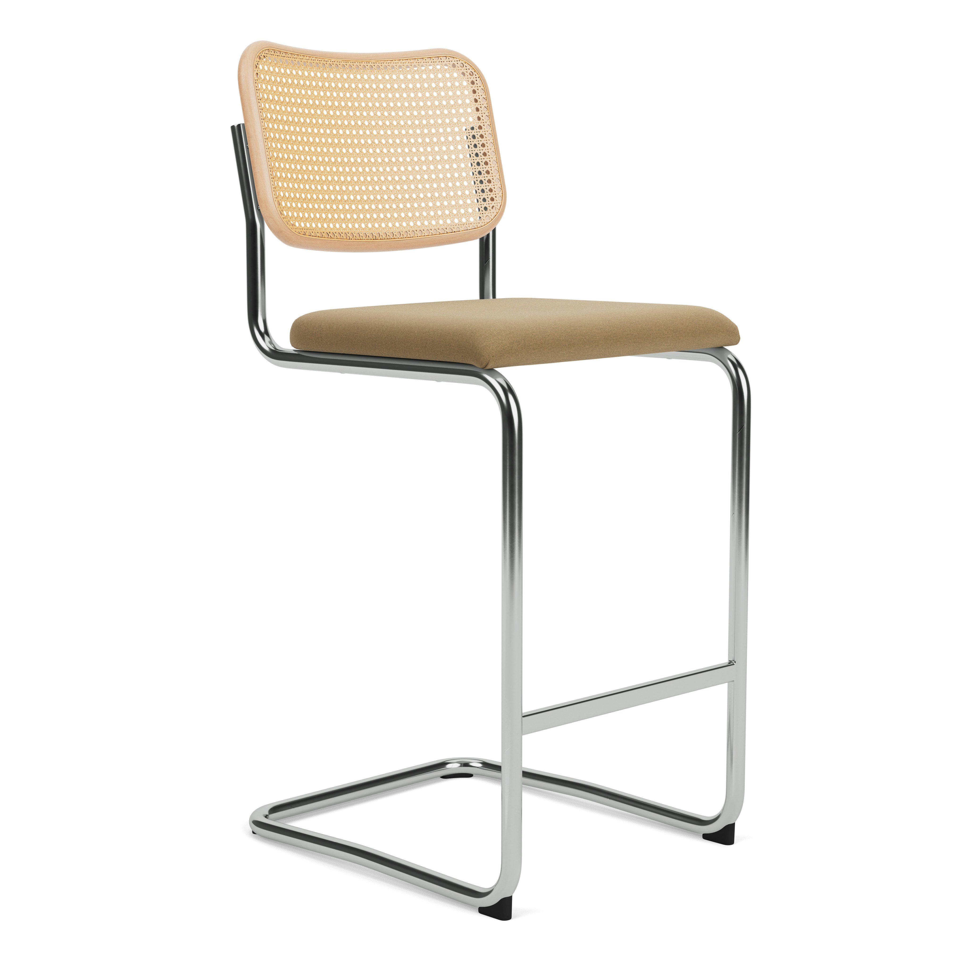 Cesca Stool Upholstered, Hourglass, latte