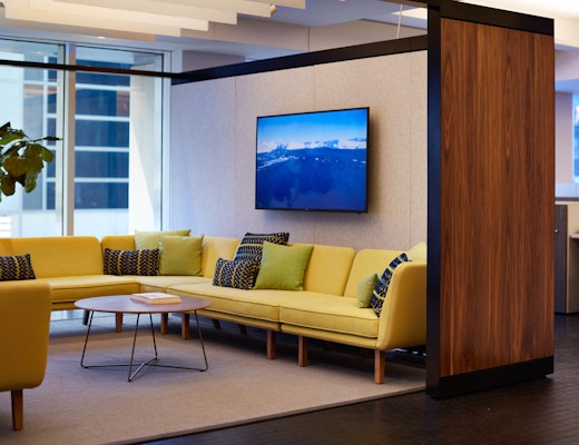 Rockwell Unscripted Creative Wall with Modular Lounge rockwell unscripted modular lounge creative wall occasional coffee table