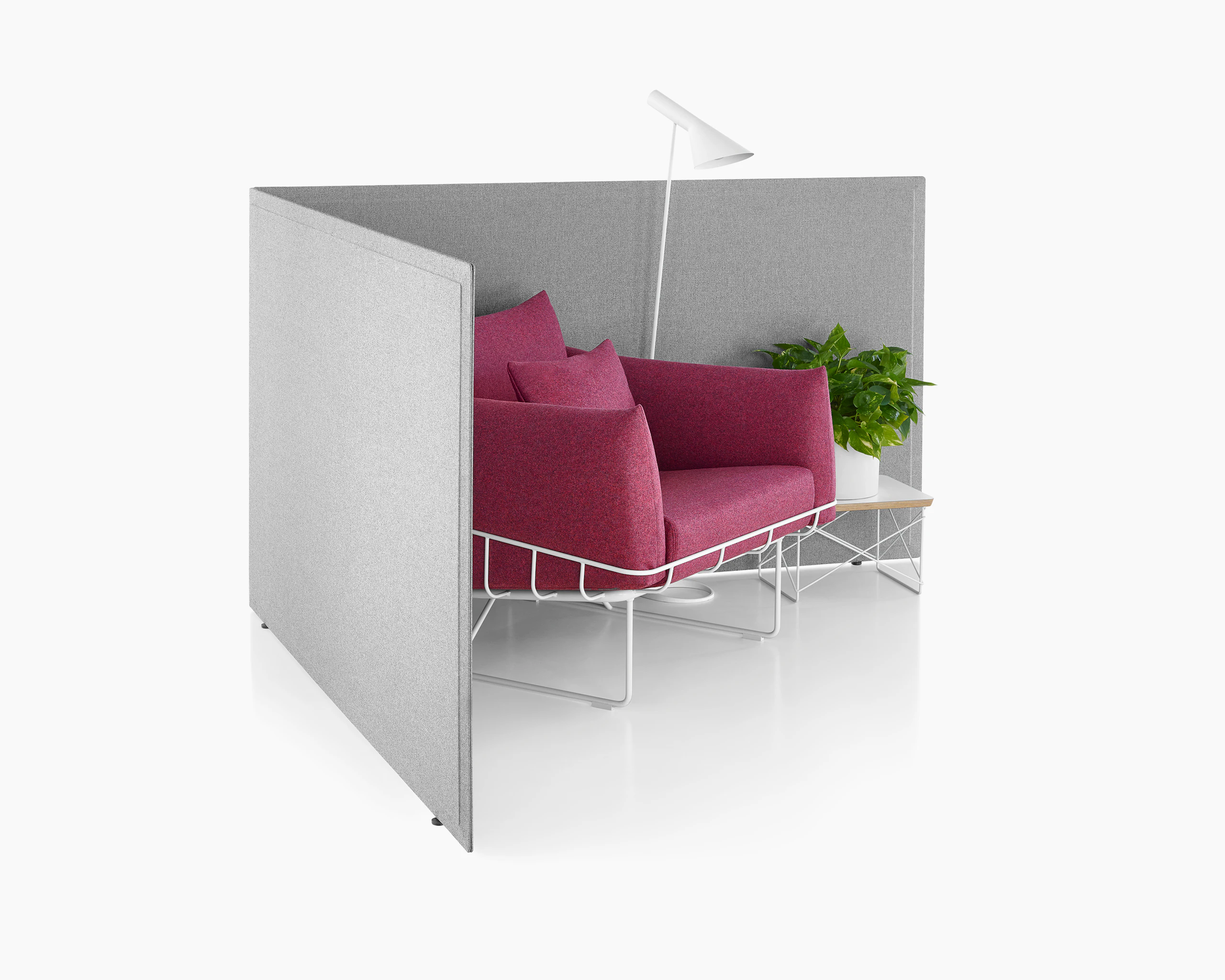 Freestanding Pari Screens with Wireframe Chair