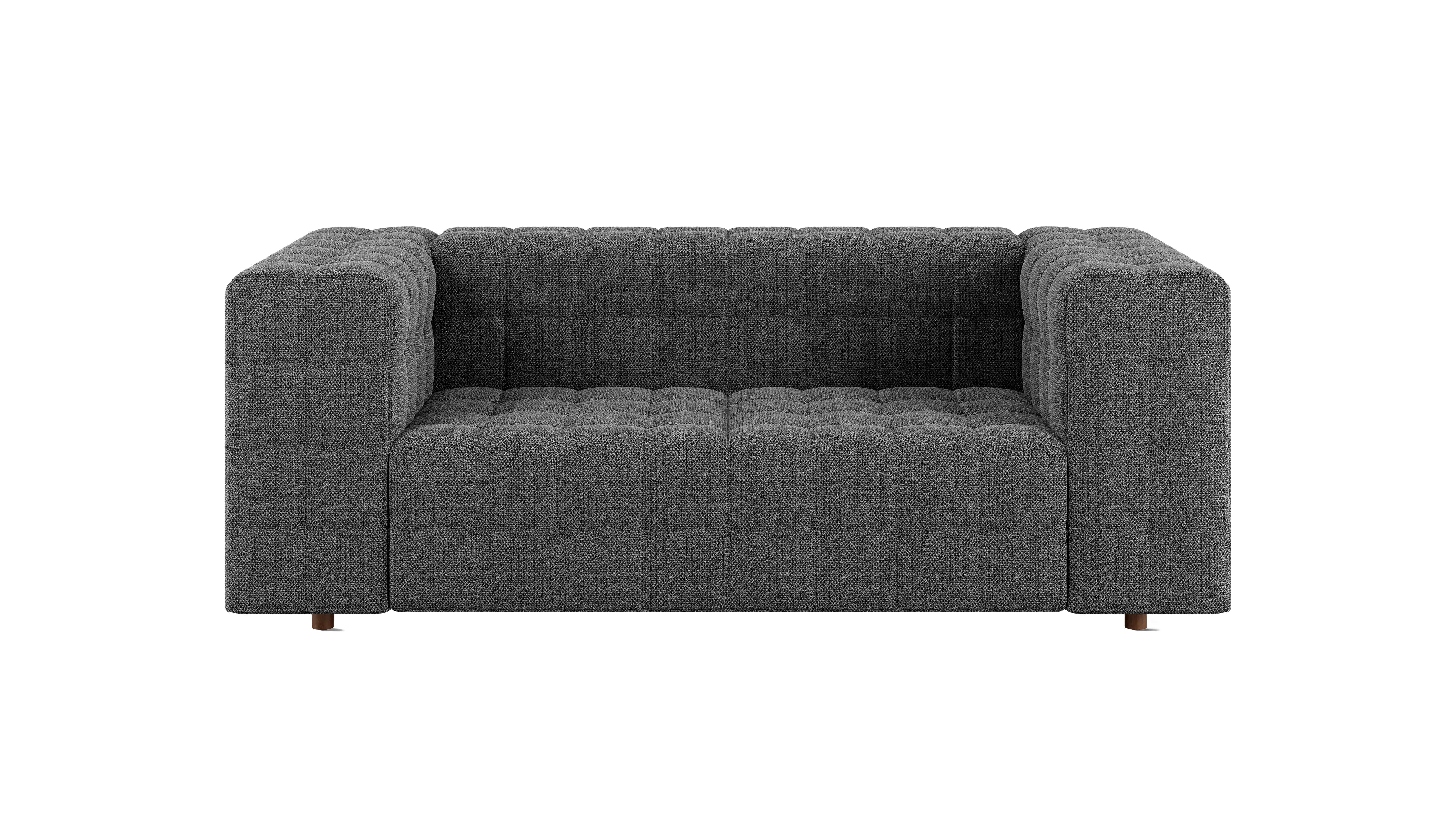 Rapport Sofa 2 Seater in Capri Anthracite with Walnut Legs
