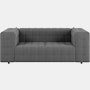 Rapport Sofa 2 Seater in Capri Anthracite with Walnut Legs