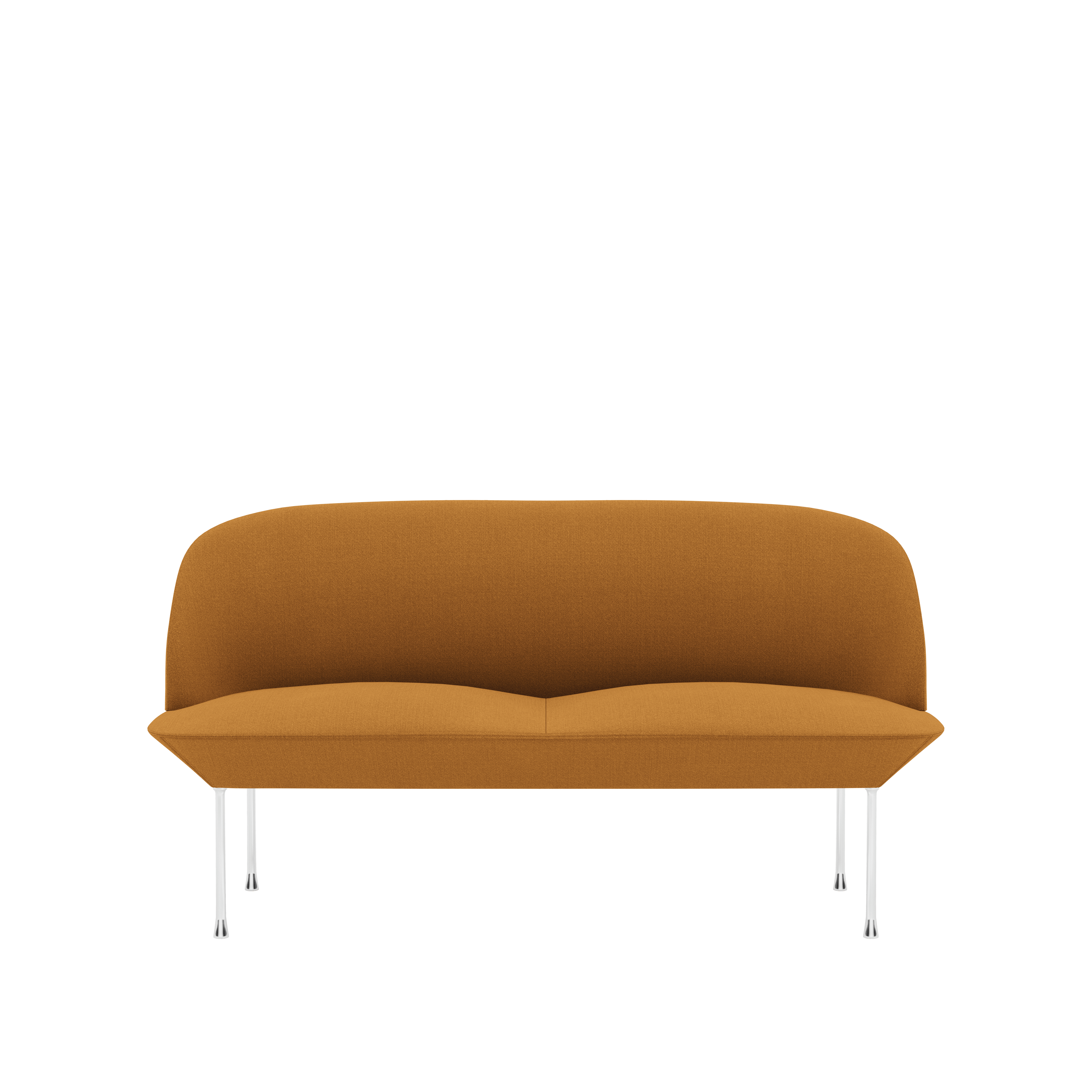 Oslo 2 Seater Sofa,  Vidar,  472 Burnt Yellow,  Chrome Base