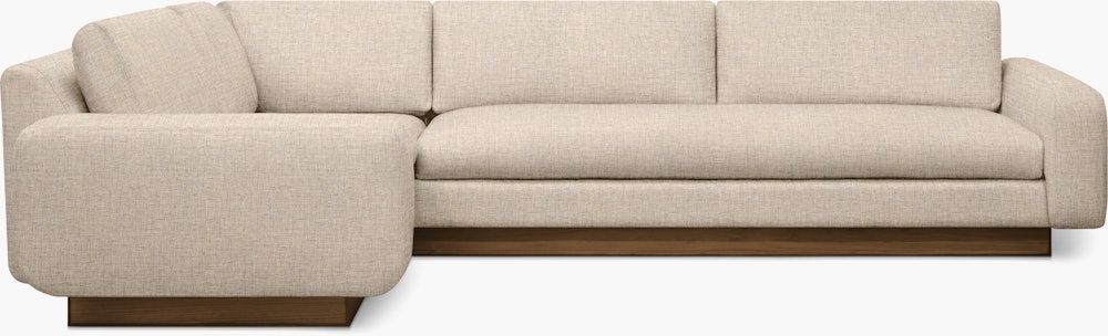 Mesa Corner Sectional - Left,  Amelia,  Bisque,  Walnut