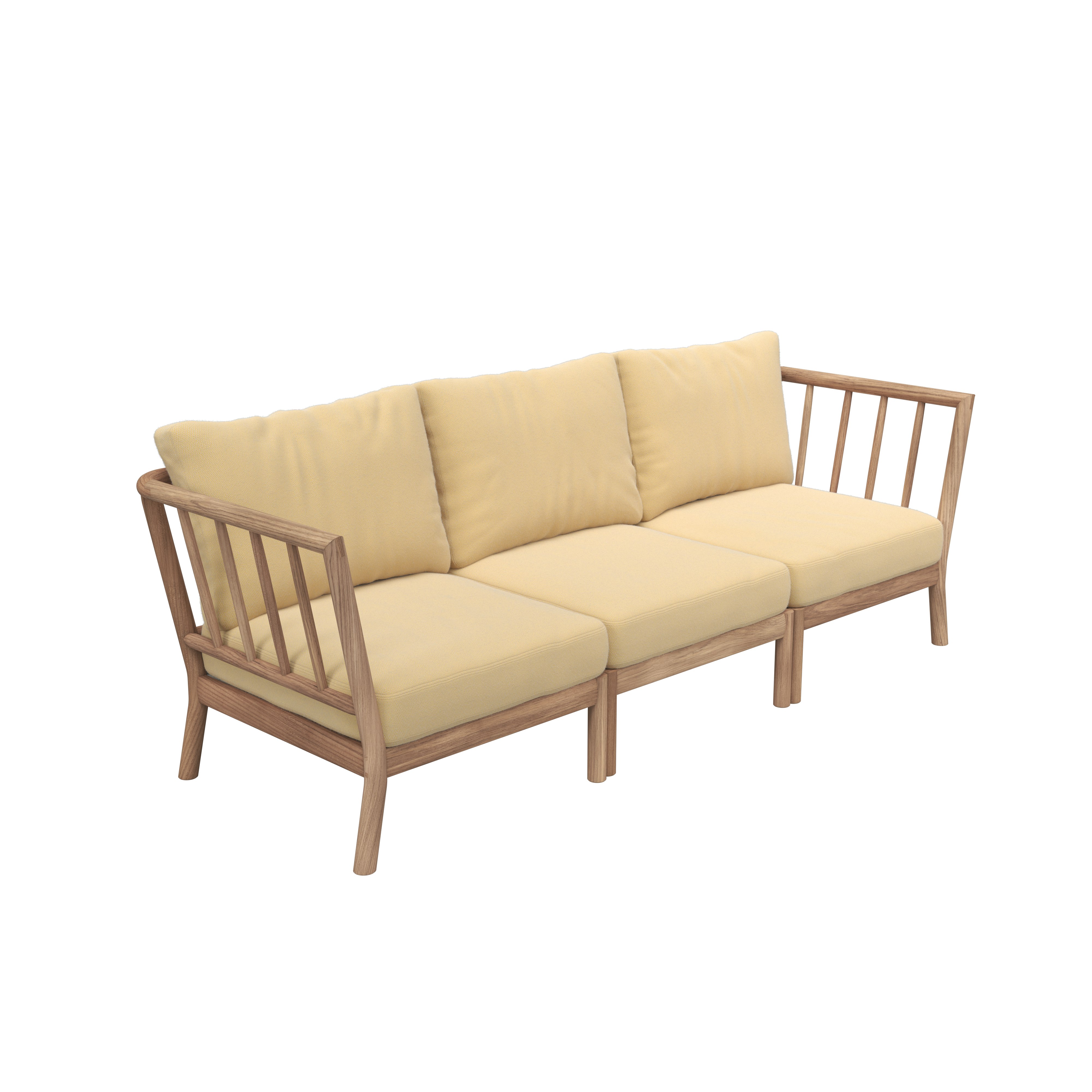 Tradition Outdoor Three Seater Sofa - Honey Yellow